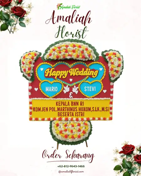 Papan Bunga Pernikahan Dulang